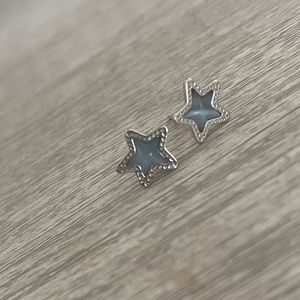LIKE NEW: Silver star Kendra scott studs with slate stone